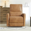 CHITA Power Recliner Swivel Chair, FSC Certified Faux Leather Reclining Sofa with Lumbar