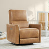 CHITA Power Recliner Swivel Chair, FSC Certified Faux Leather Reclining Sofa with Lumbar