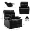 hzlagm Manual Small Faux Leather Recliner Chair,  Single Lazyboy Recliner Sofa