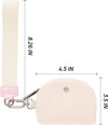 Mini Zip around Wristlet Keychain Wallet for Women Dual Pouch Wristlet Portable Wallet Coin Purse Mini Women Coin Pocket