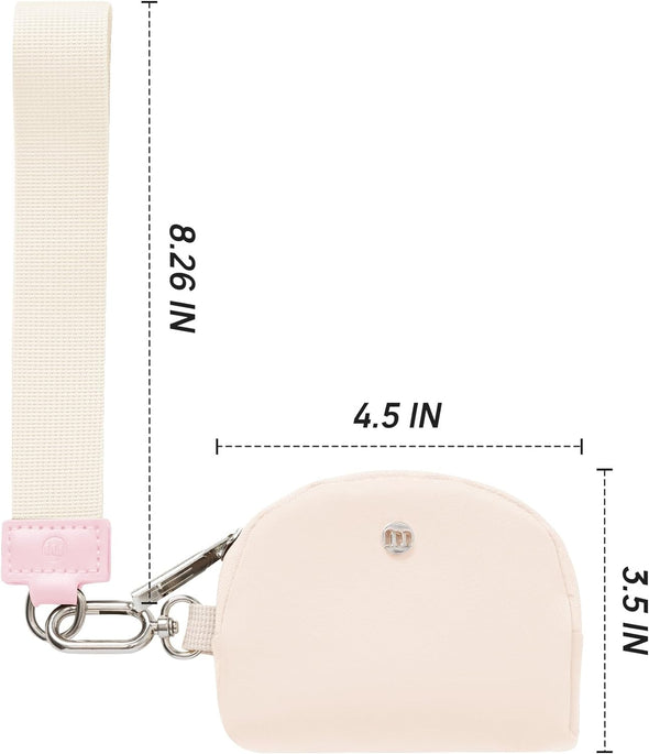 Mini Zip around Wristlet Keychain Wallet for Women Dual Pouch Wristlet Portable Wallet Coin Purse Mini Women Coin Pocket