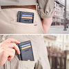 Slim Minimalist Front Pocket RFID Blocking Leather Wallets for Men and Women