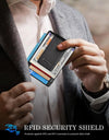 Money Clip, Front Pocket Wallet, Leather RFID Blocking Strong Magnet Thin Wallet