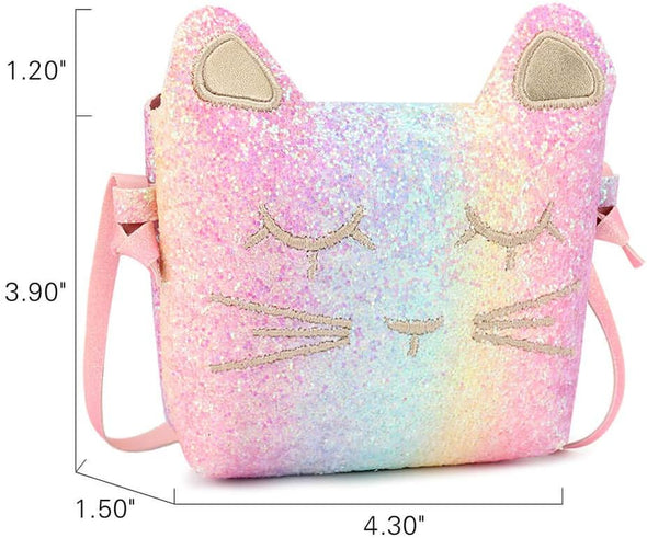 Kids Cat Purse for Little Girls Toddlers Wallet Crossbody Bag 2 Year Old Girl Gifts