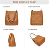 Women Soft Genuine Leather Totes Shoulder Bag Purses and Handbags with Top Magnetic Snap Closure