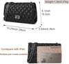 Quilted Leather Crossbody Purse for Women Trendy Ladies Shoulder Bag with Chain Designer Purses