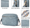 Quilted Crossbody Bags for Women Vegan Leather Purses Small Shoulder Handbags with Wide Strap