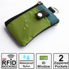 Minimalist RFID Blocking Small Wallet with ID Window,Waterresistant Zip Id Case Wallet with Lanyard Keychain for Cards,Cash,Travel,Women,Men