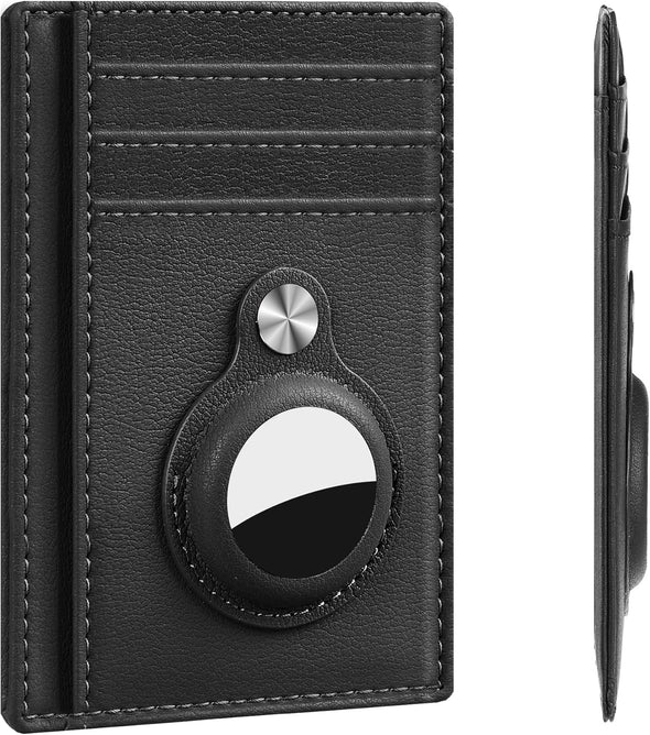 Slim Minimalist Front Pocket Air Tag Wallet, Mens Wallet with Airtag Holder