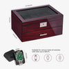 Watch Box 20 Slot Watch Cases for Men with Large Glass Lid 2-Tier Watch Display Case Lockable Wooden Watch Organizer Christmas Gift Luxurious Watch Holder for Women UJWB002Y