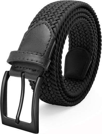 Elastic Braided Stretch Mens Golf Casual Jeans Belts Woven 1 3/8" Nylon Work Belts for Men Pants Shorts