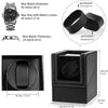 Automatic Single Watch Winder in Black Crocodile Pattern Leather with Japanese Quiet Motor，Ac Adapter or Battery Powered