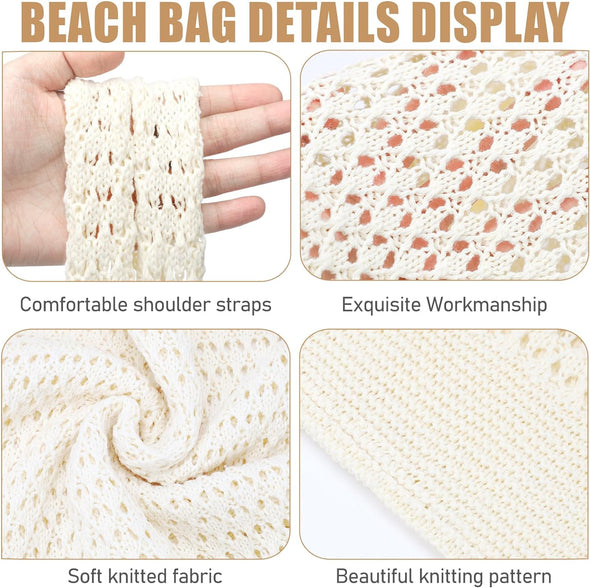 Crochet Bags for Women Summer Beach Tote Bag Aesthetic Tote Bag Hippie Bag Knit Bag