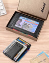 Money Clip, Front Pocket Wallet, Leather RFID Blocking Strong Magnet Thin Wallet