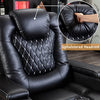 ANJ PU Leather Power Recliner Chair with USB Ports, Cup Holders and Hidden armrest Storage