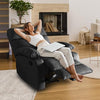 hzlagm Manual Small Faux Leather Recliner Chair,  Single Lazyboy Recliner Sofa