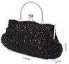 Simcat Beaded Flower Evening Bag Sequin Design Clutch Bag