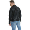 Fahsyee Mens Leather Jackets, Faux Bomber Jacket for Men, Motorcycle Zip-Up Biker Coat