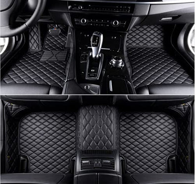 ZPXJSM Custom Making Car Non-Slip Leather Floor Mats for 95% Sedan SUV Sports Car