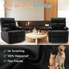 hzlagm Manual Small Faux Leather Recliner Chair,  Single Lazyboy Recliner Sofa