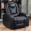 ANJ PU Leather Power Recliner Chair with USB Ports, Cup Holders and Hidden armrest Storage