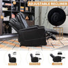 ANJ PU Leather Power Recliner Chair with USB Ports, Cup Holders and Hidden armrest Storage