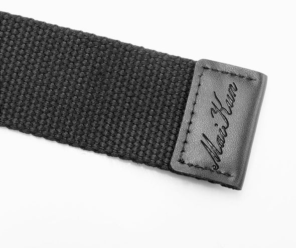 Mens & Womens Canvas Belt with Black D-Ring 1 1/2" Wide Extra Long Solid Color