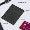 Slim Minimalist Wallet - Premium Leather RFID Blocking Front Pocket Wallets with 8 Card Slots and 2 ID Window, Black