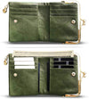 Womens Wallet Small Rfid Ladies Compact Bifold Leather Vintage Coin Purse with Zipper and Kiss Lock