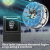 Automatic Single Watch Winder in Black Crocodile Pattern Leather with Japanese Quiet Motor，Ac Adapter or Battery Powered