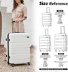 Luggage Expandable(Only 28") Suitcase PC+ABS Spinner Built-In TSA Lock 20In 24In 28In Carry On