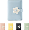 Girls Women Wallet Tri-Folded Flowers Wallet Cash Pocket Flowers Print Card Holder Coin Purse with ID Window Elegant Youthful and Cute (2-Blue)