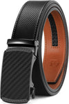 Belt Men, Ratchet Belt Dress with 1 3/8" Premium Leather,Slide Belt with Easier Adjustable Automatic Buckle