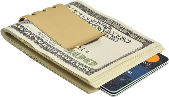 Money Clip Spring Steel Cash Clips Large Capacity Minimalist Front Pocket Wallet