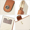 Leather Wallets for Women RFID Blocking Slim Bofild Purse Card Holder with Zipper Pocket