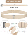 2/3/4 Pack Women Elastic Stretch Belt Invisible Belts with Flat Buckle for Jeans Pants Dresses