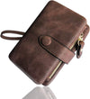 Women'S Small Bifold Leather Wallet Rfid Blocking Ladies Wristlet with Card Holder Id Window Coin Purse