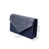 Groupcow New Ladies Evening Handbags Bridal Wedding Bag Handbag (Navy Blue)