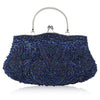 EROUGE Beaded Flower Clutch Bag Sequin Design Evening Bag