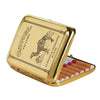 RWXCOW 16-Slot Vintage Brass Cigarette Case, Size : 9.5x7cm