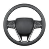 LKWLIKEI Nappa Premium Leather car Steering Wheel Cover, Non-Slip, Breathable, Universal 15 inches, Black.