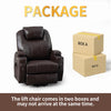 Trustyue Power Lift Leather Recliner Chair with Massage & Heat, Standing Assistance, USB & Type-C Ports, Cup Holders