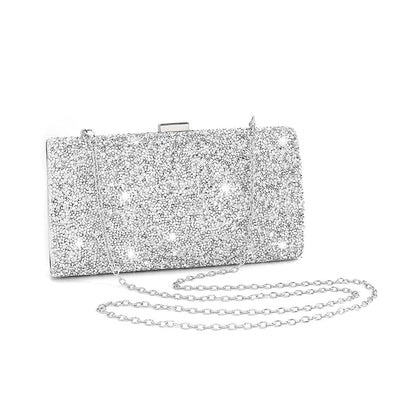 ELABEST Glitter Evening Clutch Bag, Double Sided Diamond Crossbody Bag