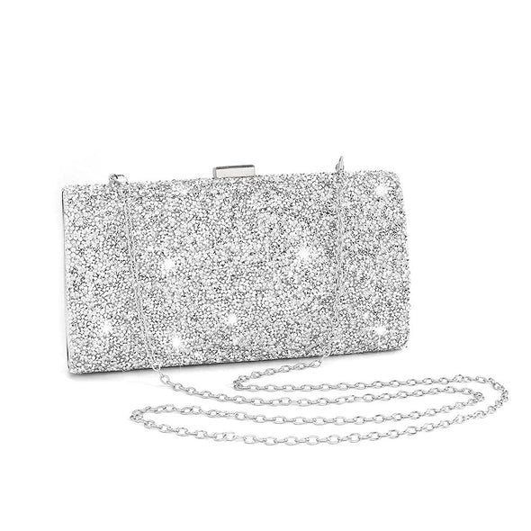 ELABEST Glitter Evening Clutch Bag, Double Sided Diamond Crossbody Bag