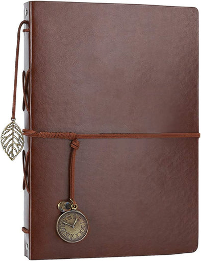 OBTAIN Leather Scrapbook Photo Albums with 30 Writing Paper, Holds 160 Photos