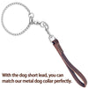 HONGSAGE Leather Short Dog Lead with Heavy Duty Metal Hook for Big Large Medium Dogs