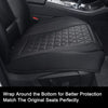 Black Panther Luxury Faux Leather Car Seat Cover Front Bottom Seat Cushion Cover, Anti-Slip and Wrap Around The Bottom, Fits 95% of Vehicles - 1 Piece,Black