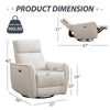 ANJ Power Swivel Recliner Chair, Glider Rocker Recliner with USB Port Beige