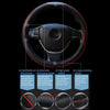 Rsept Car Full Surround Steering Wheel Cover, Anti-Slip, Heavy Duty, Sports Style - Black with Red line