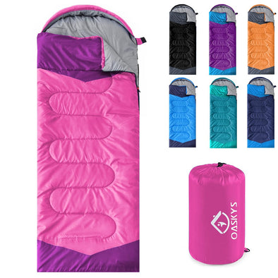 oaskys Sleeping Bag Summer Spring Fall 3 Season Camping Gear for Outdoors Traveling